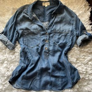 Cloth & Stone Chambray Top
